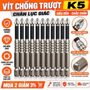 Đầu Vít K5 Chống Trượt Từ Tính Siêu Bền