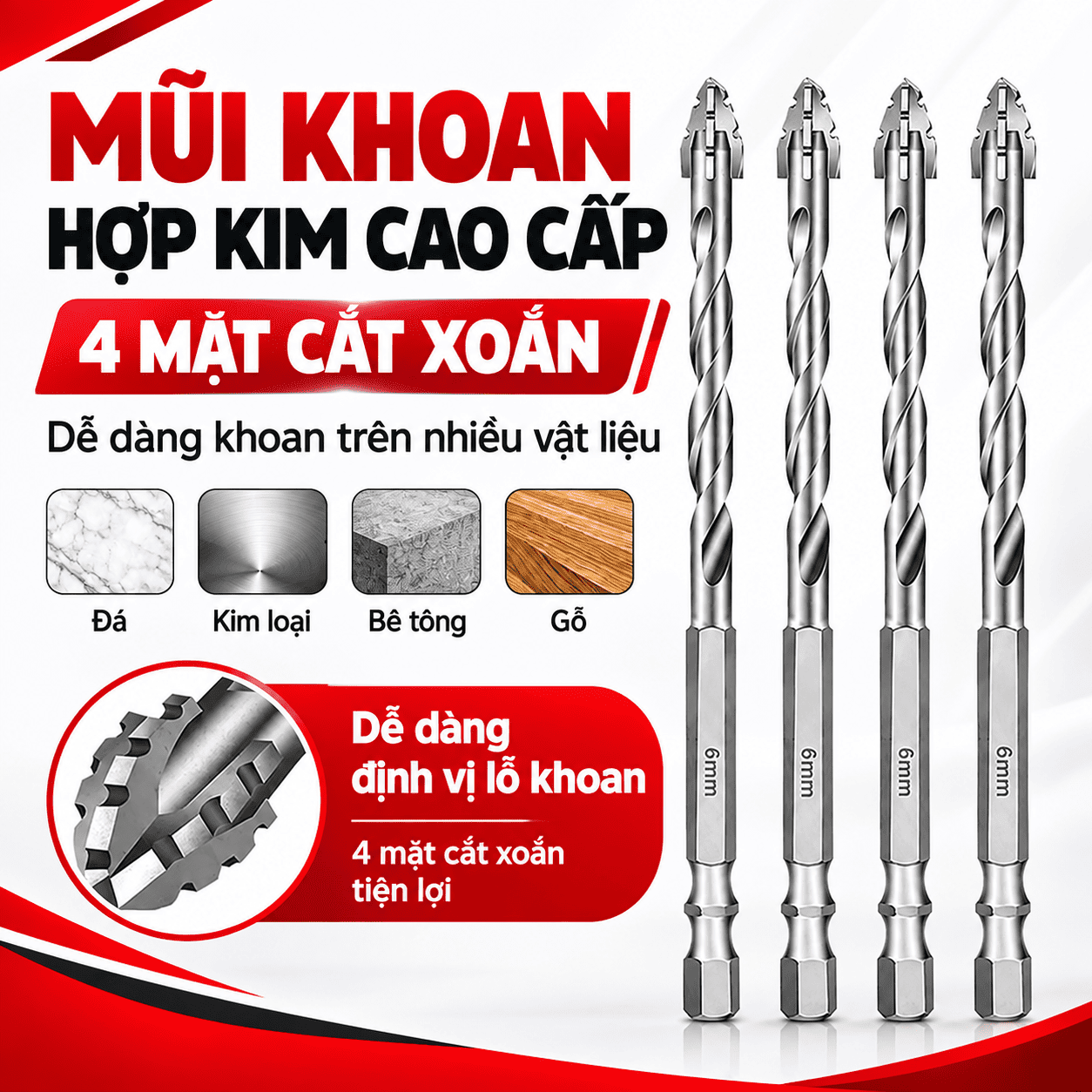 Mũi Khoan Đa Năng Đầu Răng Cưa Thế Hệ Mới