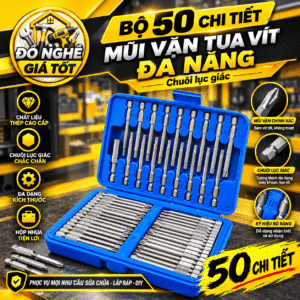 Bộ 50 chi tiết mũi vặn tua vít đa năng chuôi lục giác