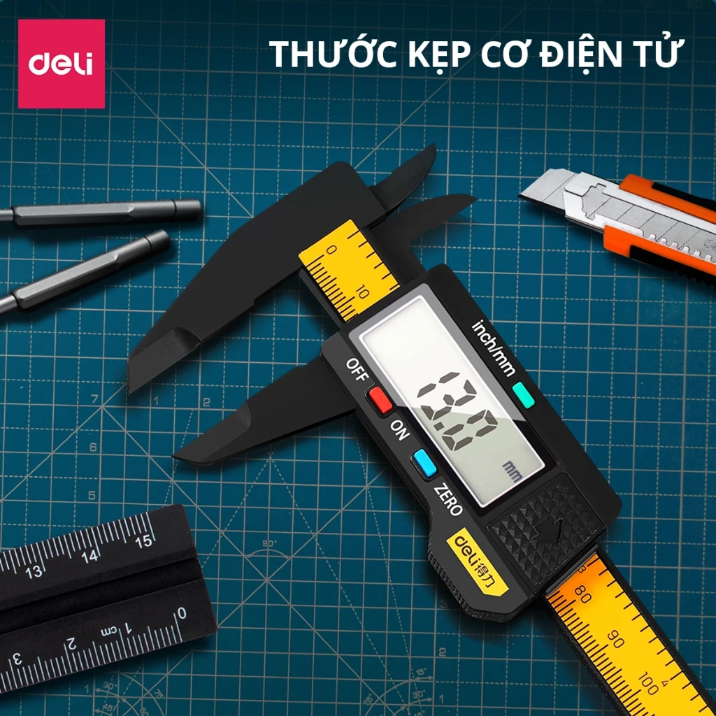 Thước Kẹp Cơ Điện Tử Cao Cấp Chính Hãng DELI